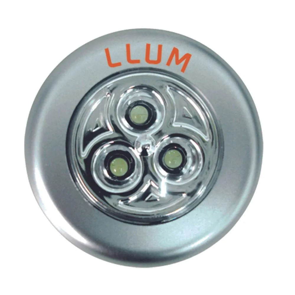 Button 3 Leds Cinza LLumm Bronzearte