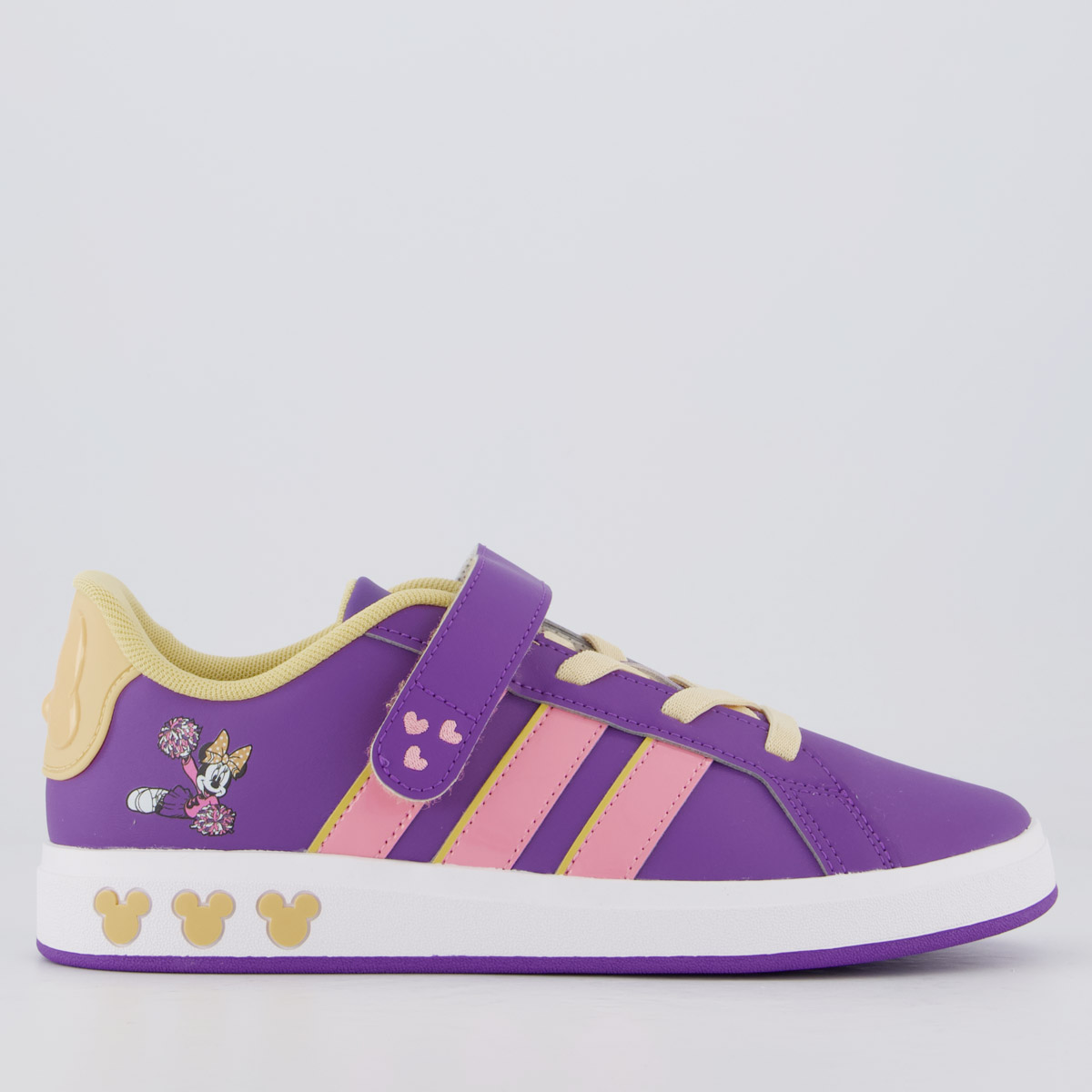 Tênis Adidas Grand Court Disney Minnie CF Infantil Roxo