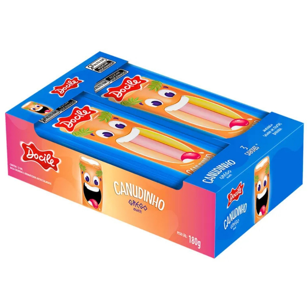 Display Canudinho Grego C/12 Unidades de 15g Docile