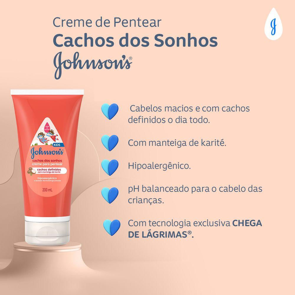 Foto 4 de Creme para Pentear Johnson's Baby Cachos dos Sonhos 200ml