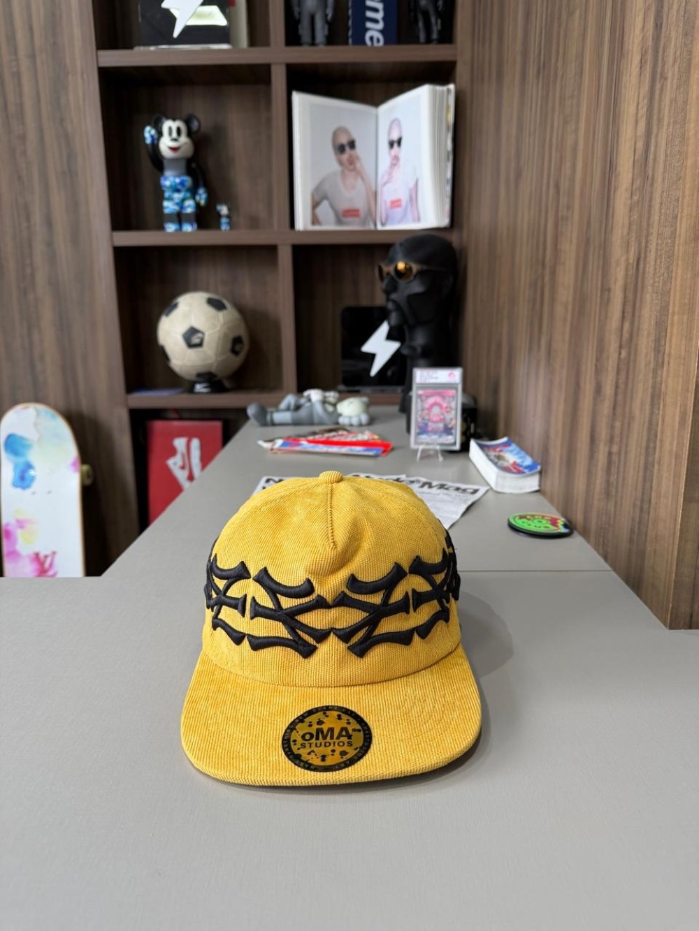 Boné oMA Studios NY NY Crown Hat Cordura Yellow Black — Único, Novo
