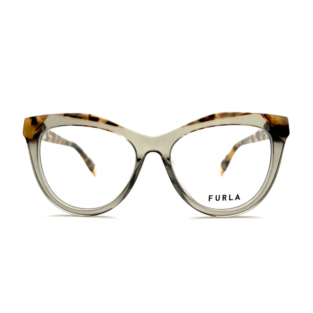Armação para Óculos de Grau Feminina Furla VFU766V Verde translúcido