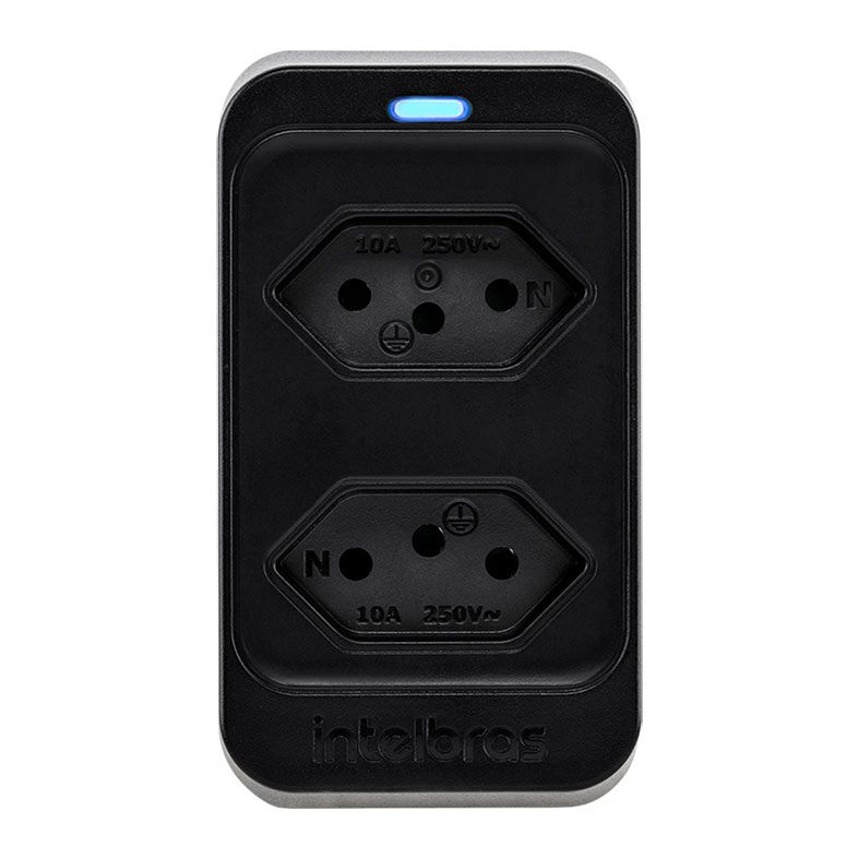 Foto 2 de Protetor Intelbras EPS 302, 10A, Preto, EPS-302-BK