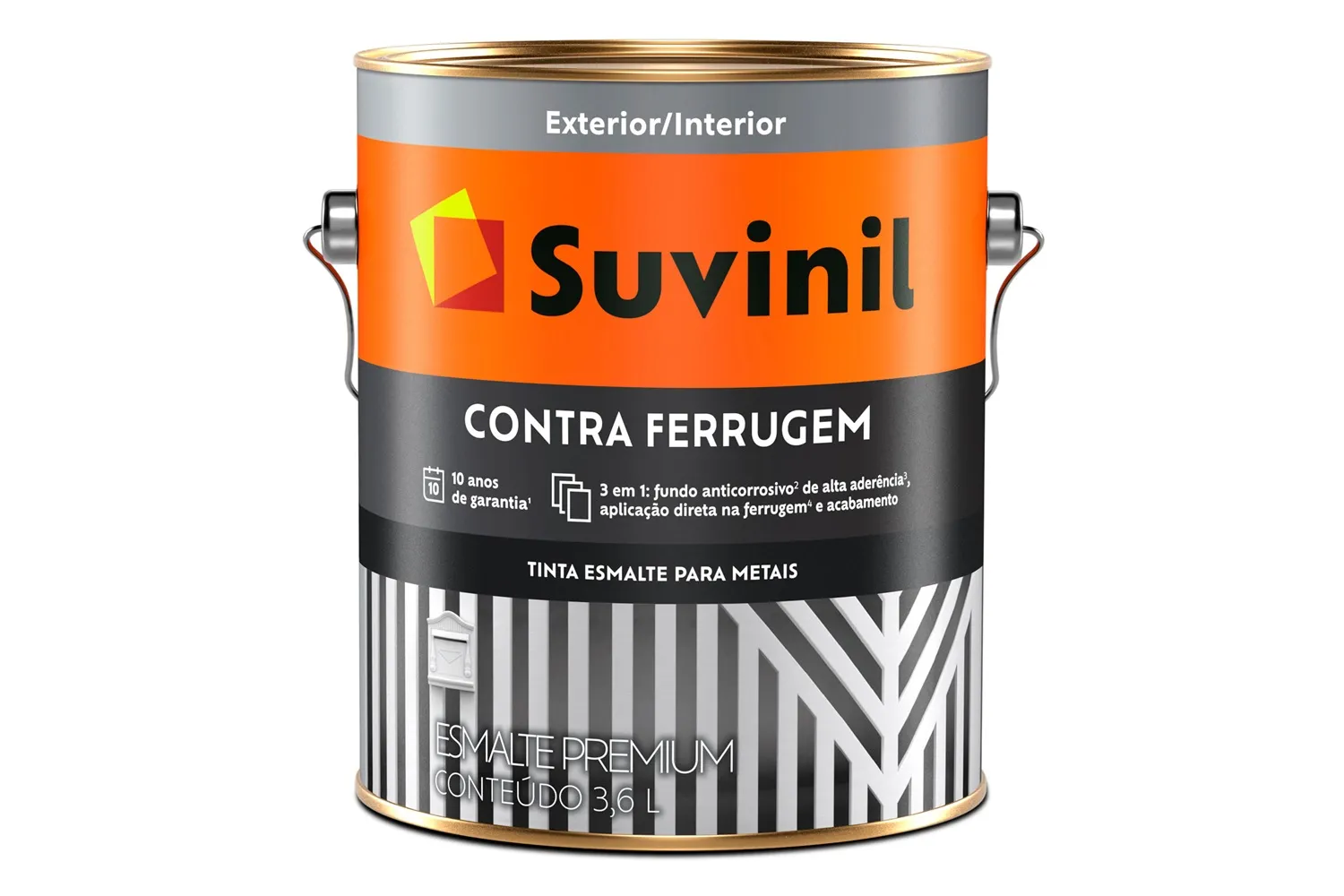 ESMALTE PREMIUM COR E PROT CONT FERRUGEM BRIL BR 3,6L SUVINIL