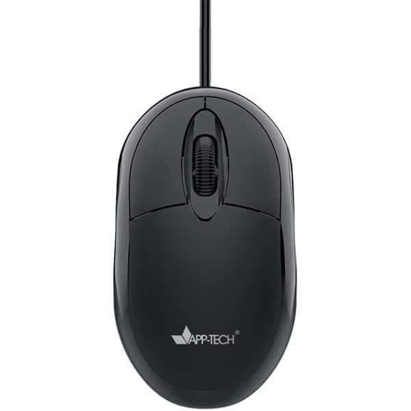Mouse óptico usb, 1200 DPI, Preto, MF100, App-Tech - CX 1 UN