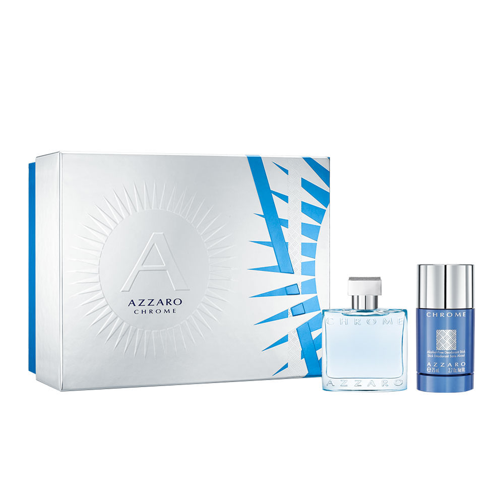 Azzaro Chrome Kit – Perfume Masculino EDT + Desodorante — Kit