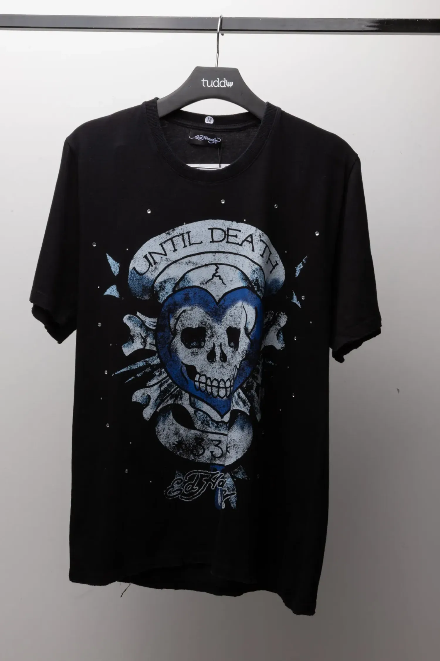 Matuê x Ed Hardy Camiseta Until Death Black — P / XG, Novo