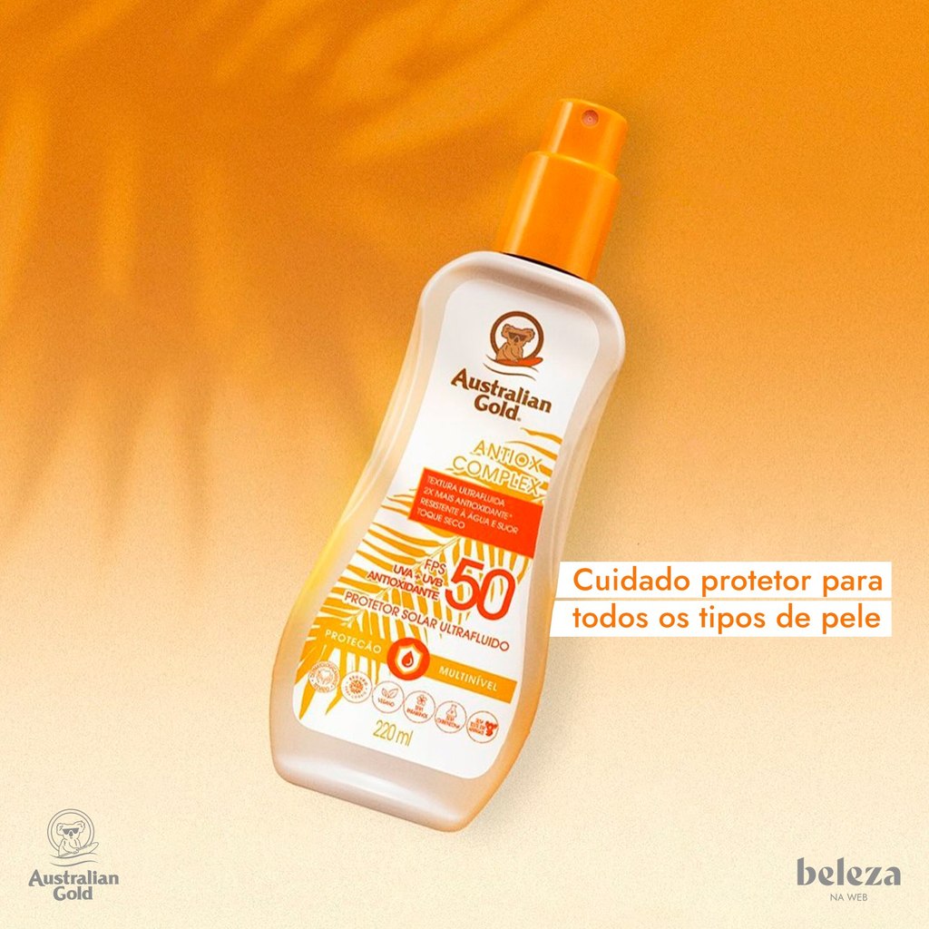 Foto 2 de Australian Gold Antiox Complex Ultra Fluido FPS 50 - Protetor Solar Corporal 220ml