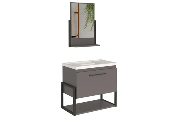 KIT METALO 60 COM ESP. MDF BP METALON TITANIO MGM