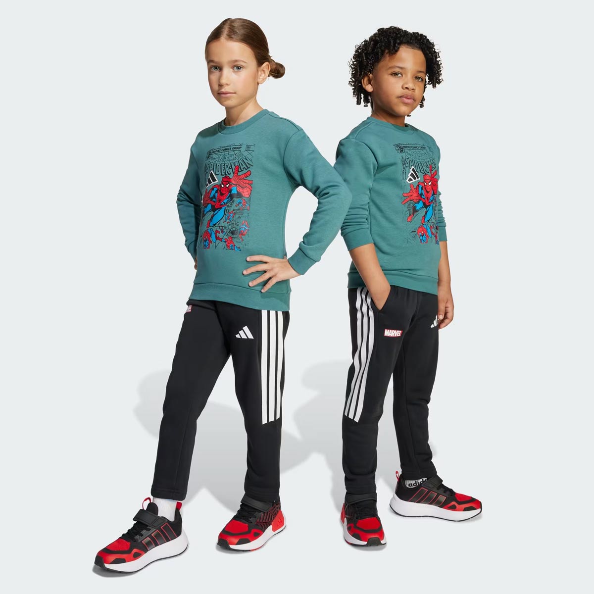 Conjunto Infantil Adidas Spider Man Verde e Preto