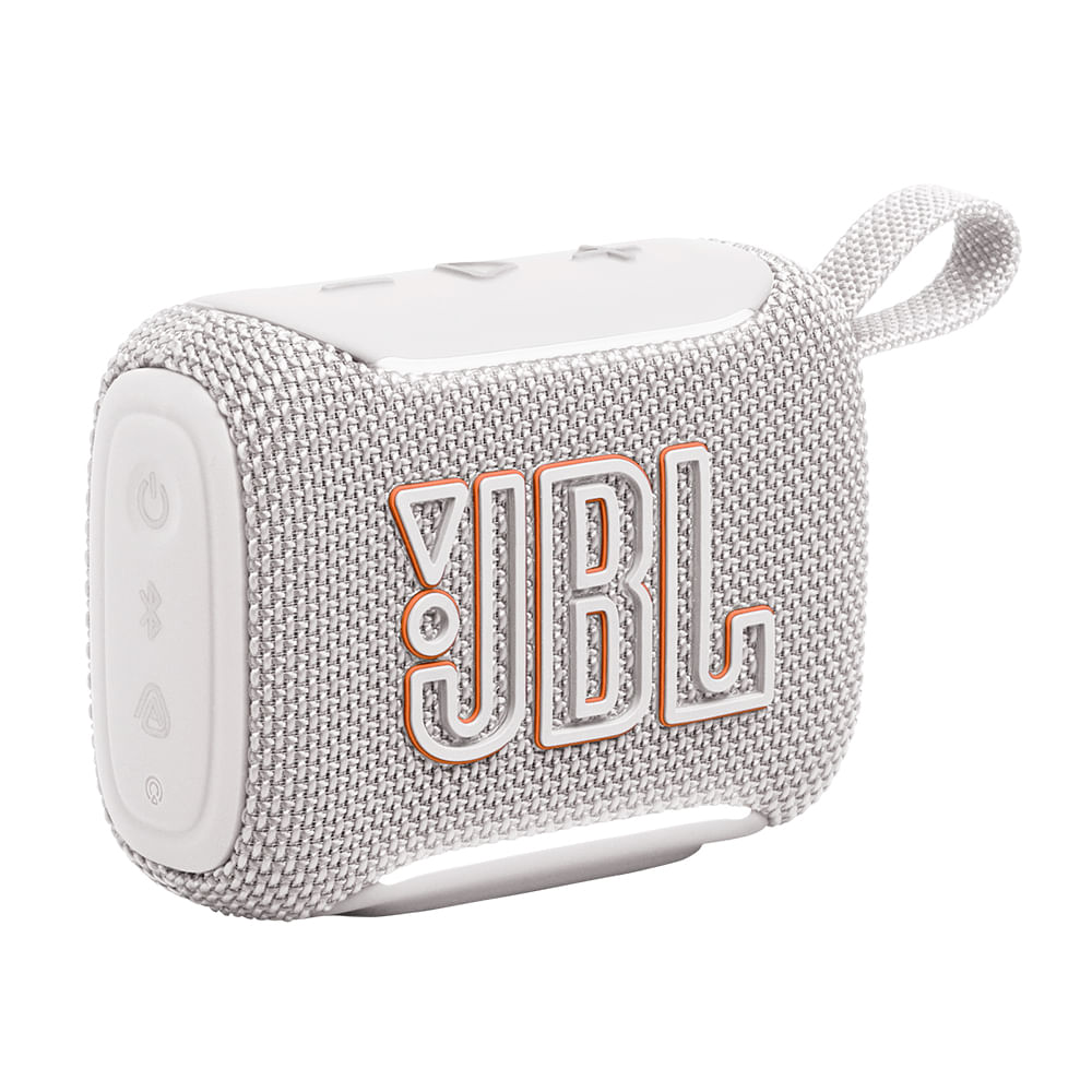 Caixa de Som Portátil JBL GO 5 Branca com Potência de 4,2W RMS, Bluetooth, a Prova d'água IP67