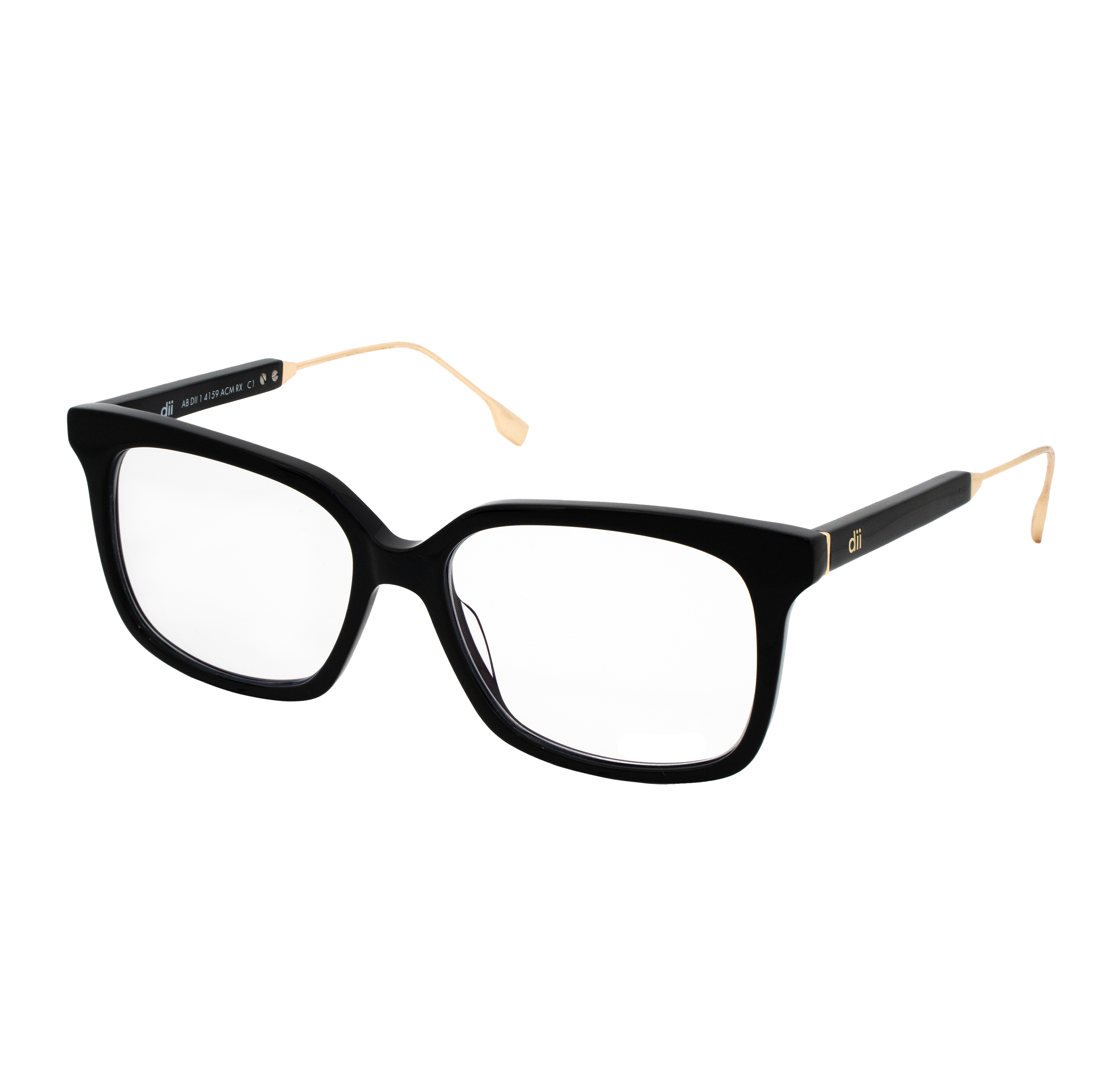 Armação para Óculos de Grau Feminino Dii Collection 1 4159 Preto com Dourado