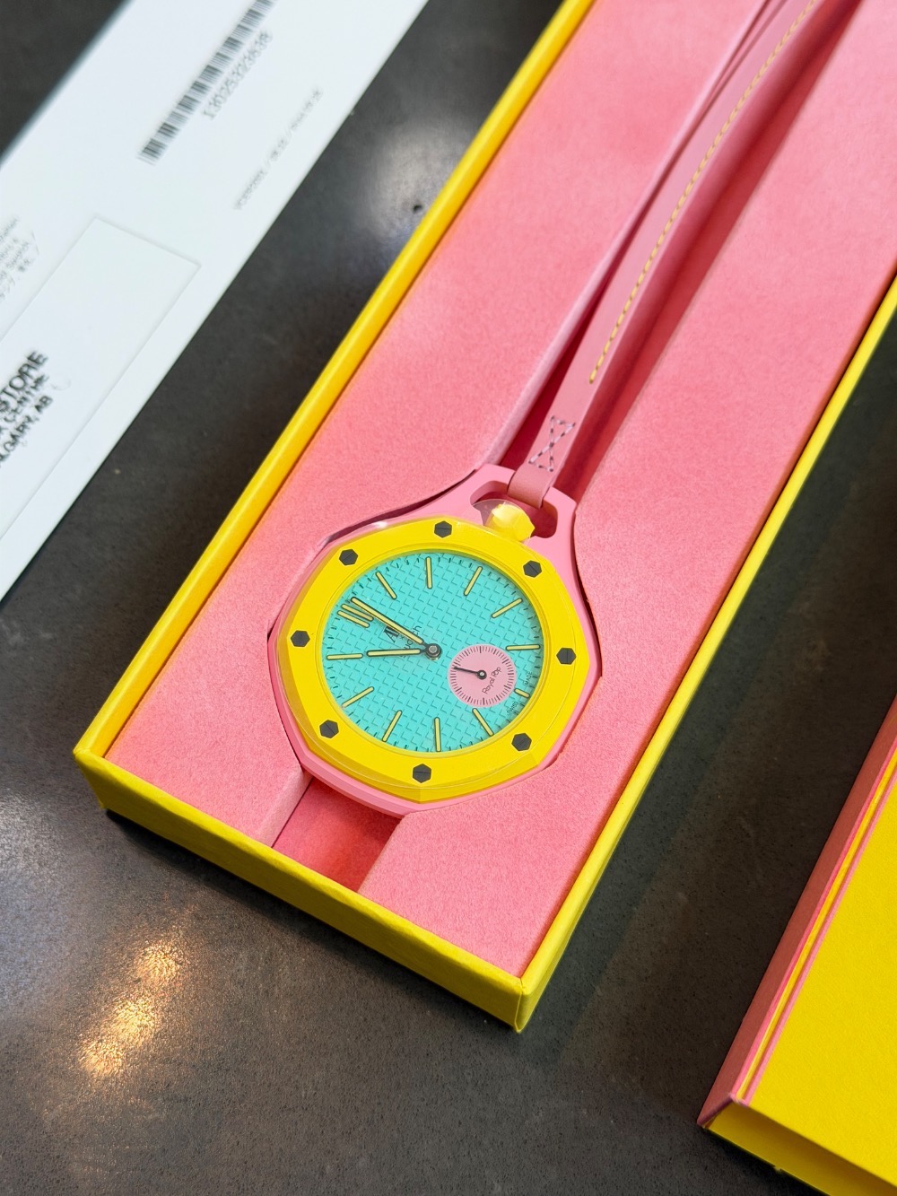Audemars Piguet x Swatch Relógio Royal Pop OTG ROZ Pink 40 mm — Único, Novo