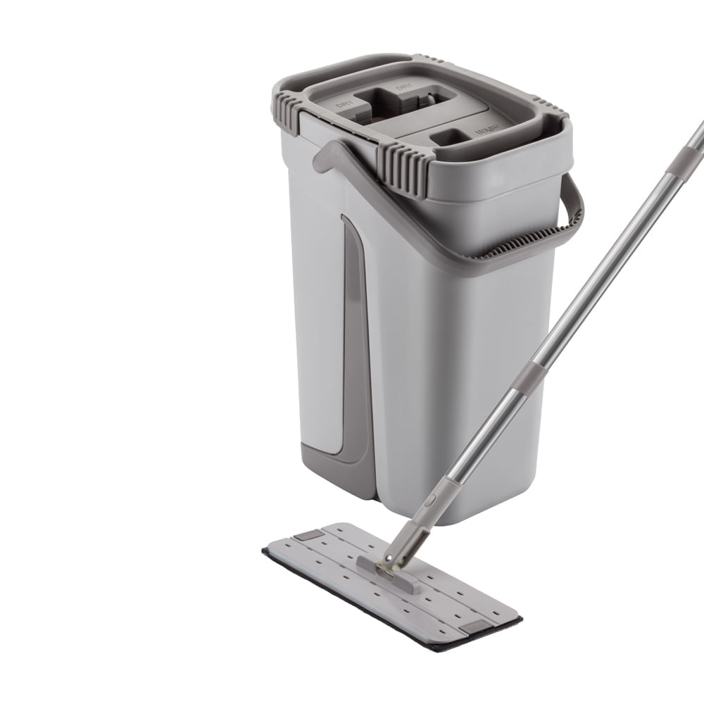 Mop Flat Lava e Seca Menalux com Refil Extra de Microfibra NA