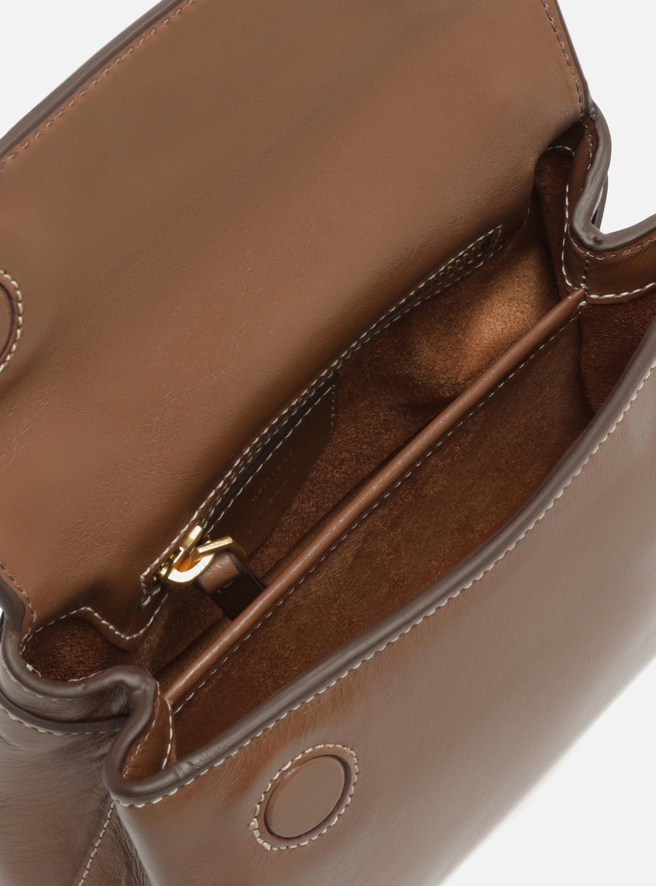 Foto 4 de Tiracolo Marrom Couro Pequena Bag Charm Victória