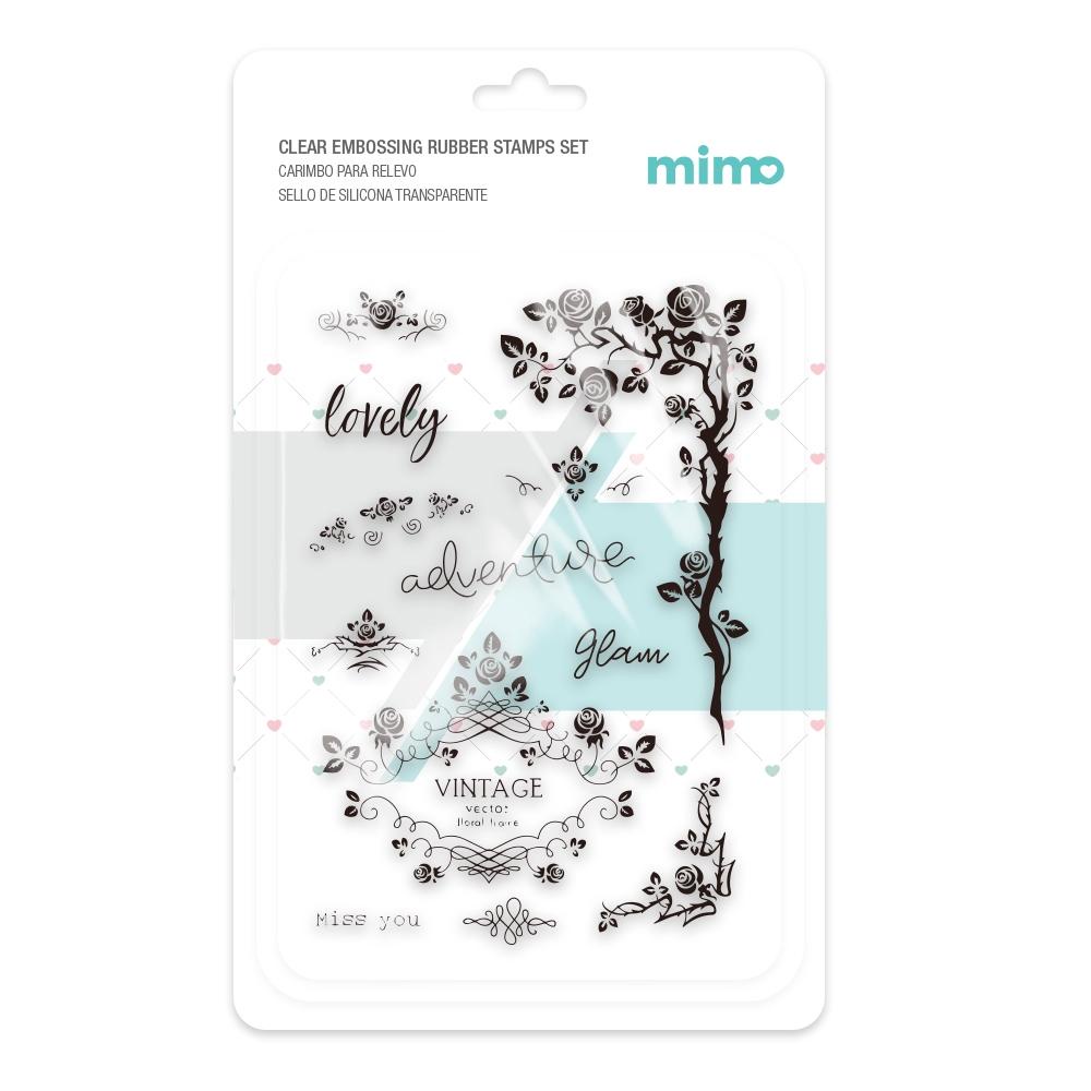 Carimbo para Relevo - Florais - Mimo - 11 x 16 cm