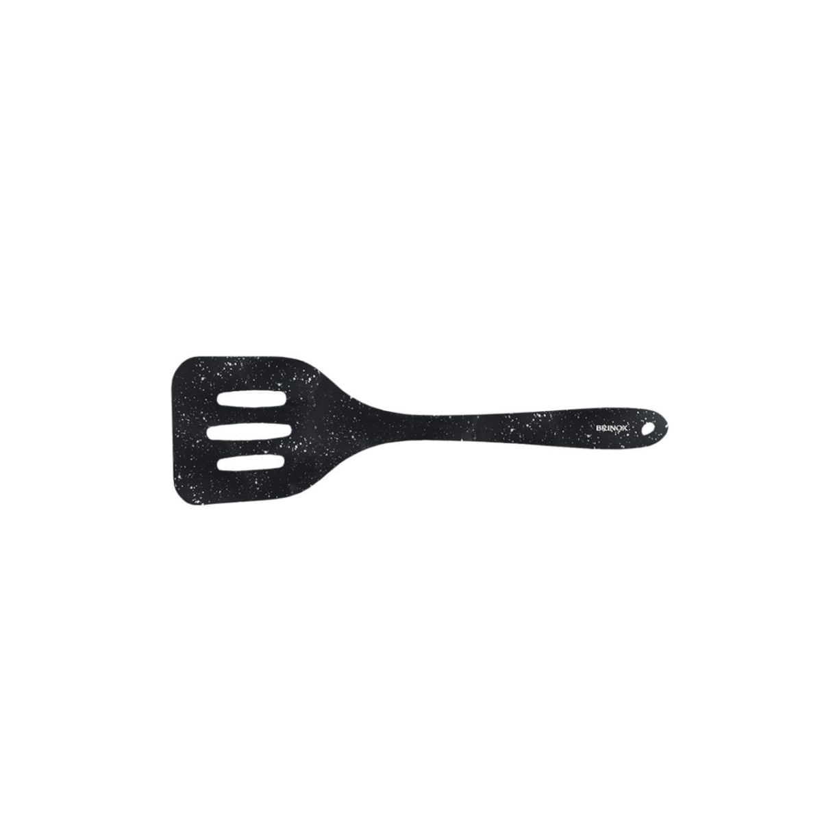 Espatula Vazada de Silicone Brinox Flex 29cm Preto Preto
