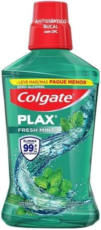 Colgate Plax Fresh Mint Enxaguante Bucal Sem Álcool, 500ml
