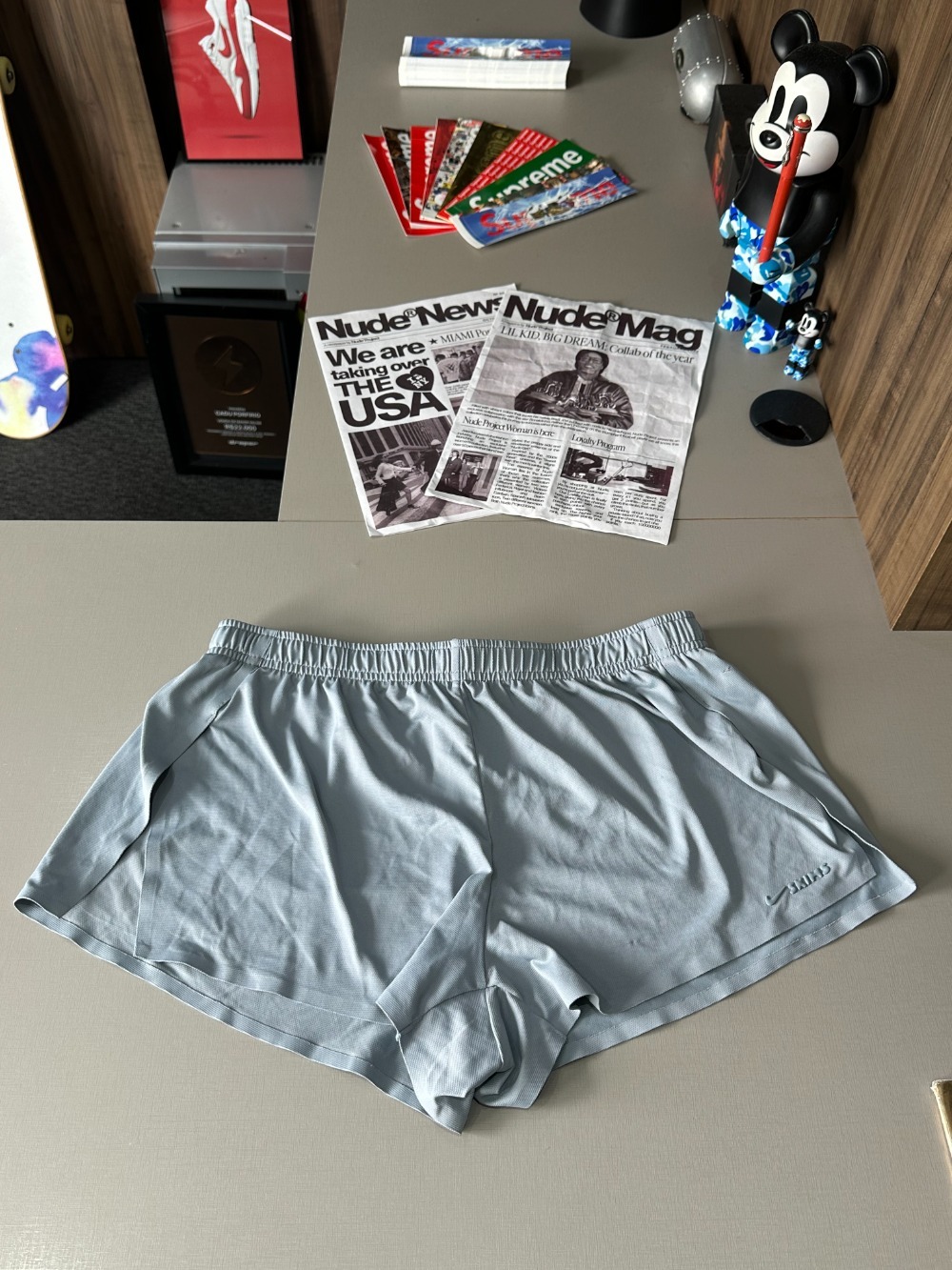 Skims x Nike Short Mini Washed Pacific — P, Novo