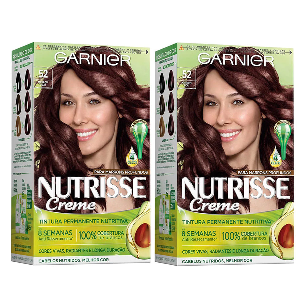Kit Garnier Nutrisse - Coloração 52 Marrom Açaí — Kit