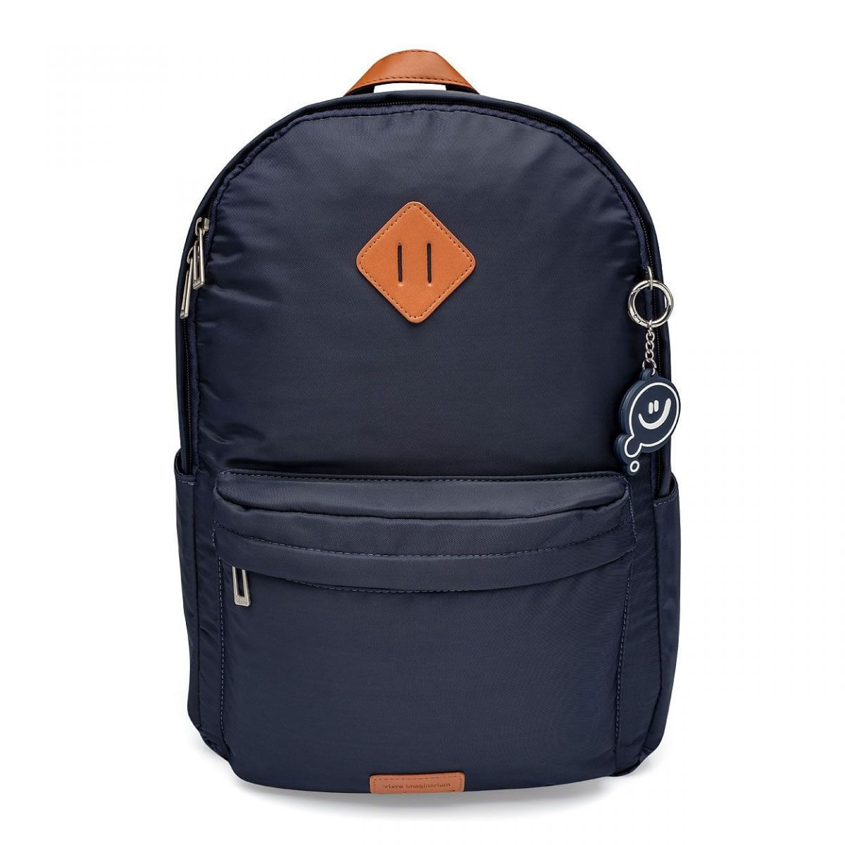 Mochila Laptop Basica Marinho e Caramelo Único / Azul