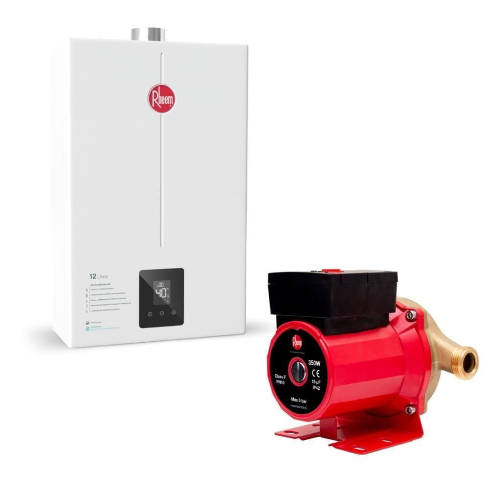 Kit Aquecedor 12 Litros Gn Bivolt + Bomba 120w 220 VRheem