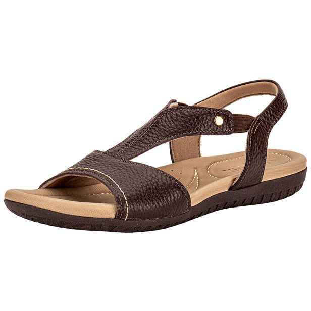Sandália Feminina Flat Usaflex R18083 CAFÉ 34