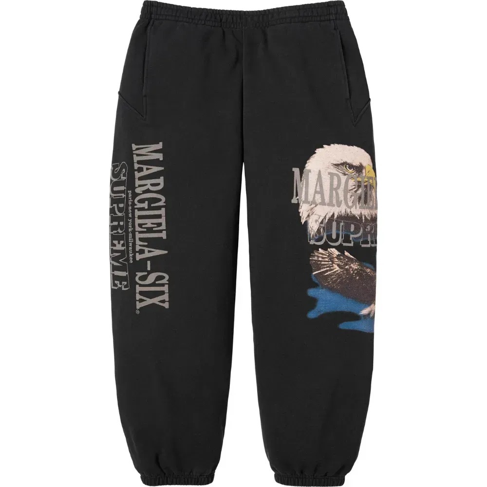Maison Margiela x Supreme Calça Eagle Black SS26-W4 — P / M / G / XG, Novo