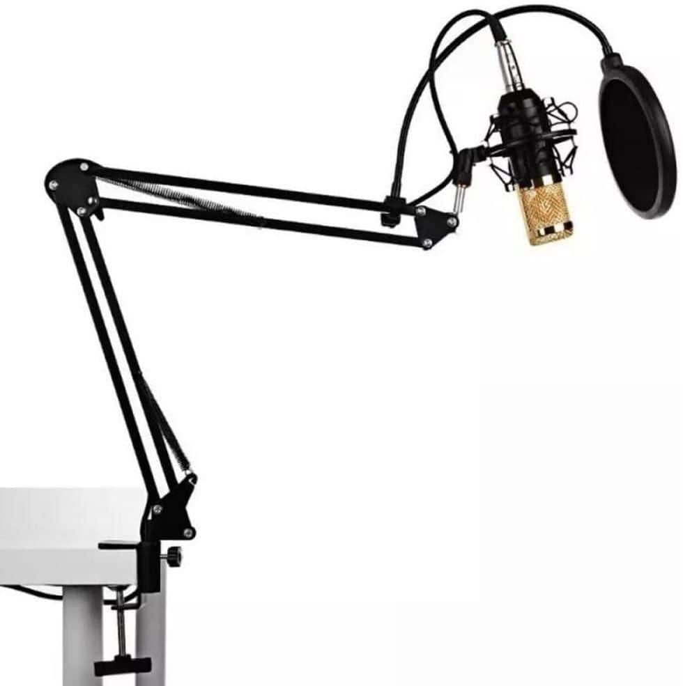 Foto 5 de Kit Microfone Studio Gravação BM-800 + Pop Filter + Aranha + Braço Articulado