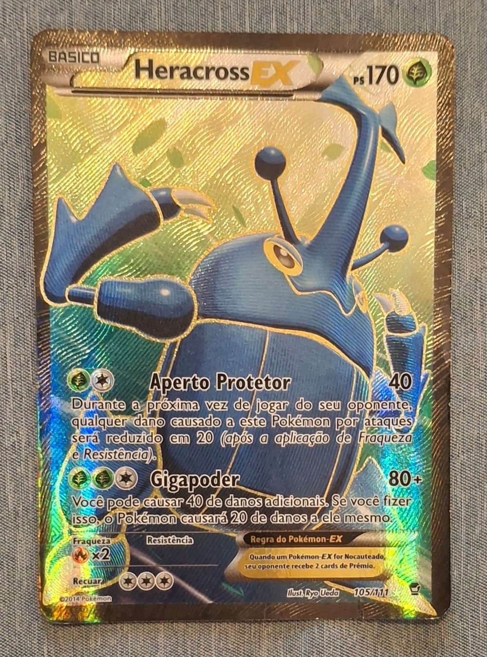 Heracross-EX (105/111) Punhos Furiosos Pokémon TCG — Lightly Played, Usado