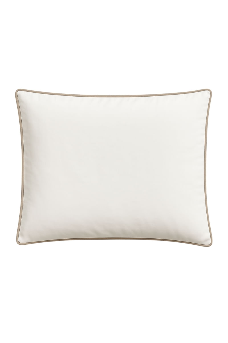 Capa Fronha Para Traveseiro de Bebê 230 Fios - Cor: Offwhite