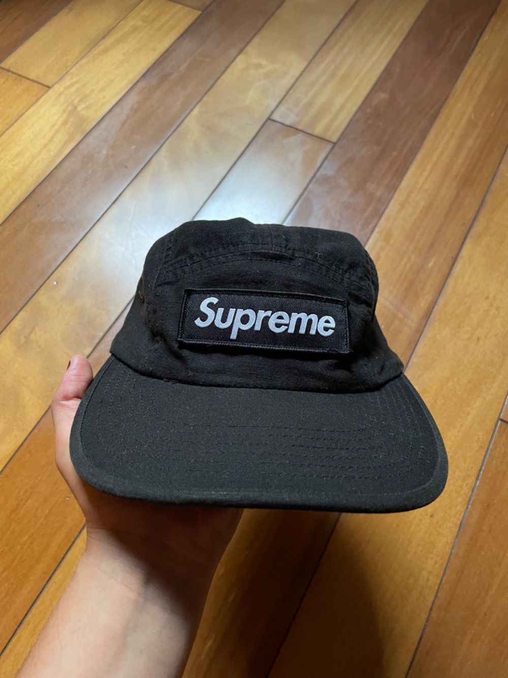 Boné Supreme Military Camp Black SS26-W4 — Único, Usado