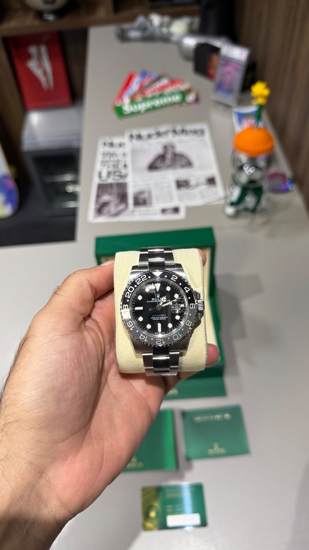 Relógio Rolex GMT-Master II Oyster Steel Black Grey — Único, Usado