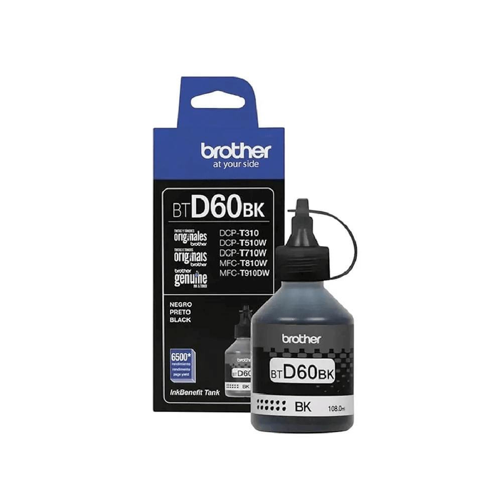 Foto 3 de Pack 02 garrafas Refil de tinta Brother BTD60BK Preto
