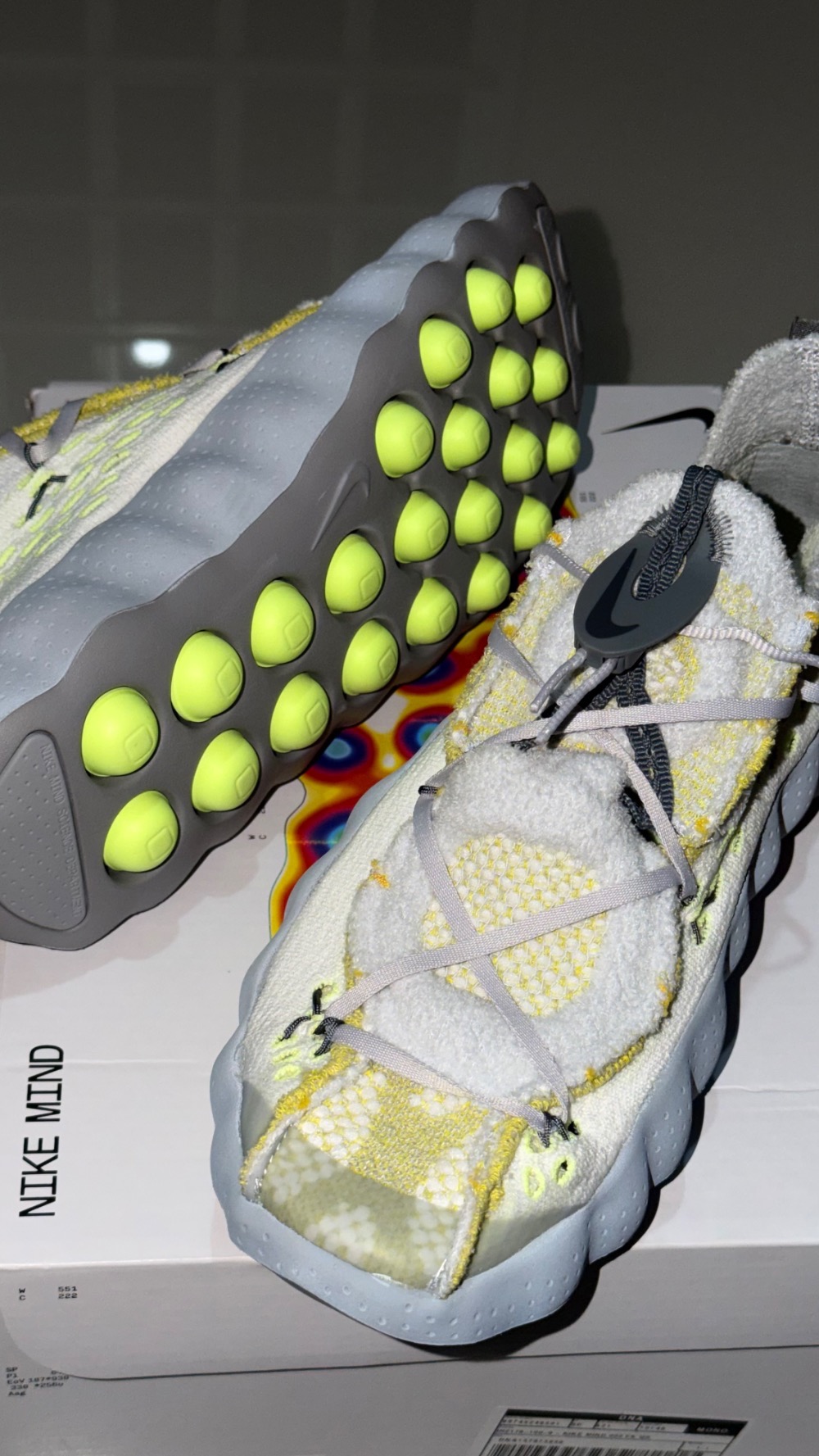 Nike Mind 002 Flyknit Barely Volt Wolf Grey — 40.5, Novo