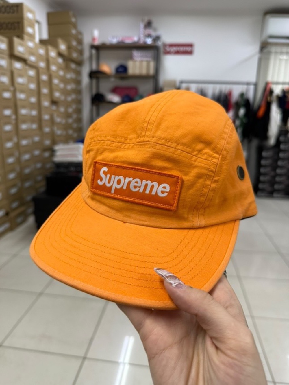 Boné Supreme Military Camp Orange — Único, Novo