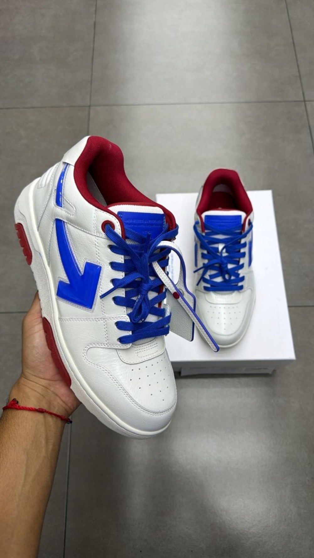 Off-White Out Of Office Bubble Arrow White Cobalt Blue — 44, Novo