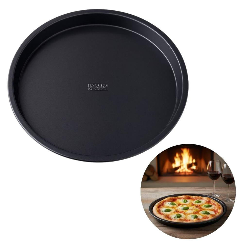 Forma Pizza Antiaderente 35cm Pizzaiolo Massa Aço Carbono