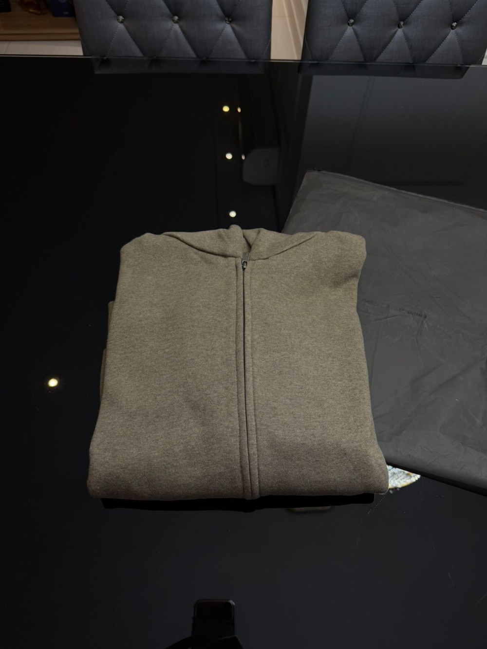 Moletom Fear of God Essentials Classic Full Zip-Up Homestead Heather — G, Novo