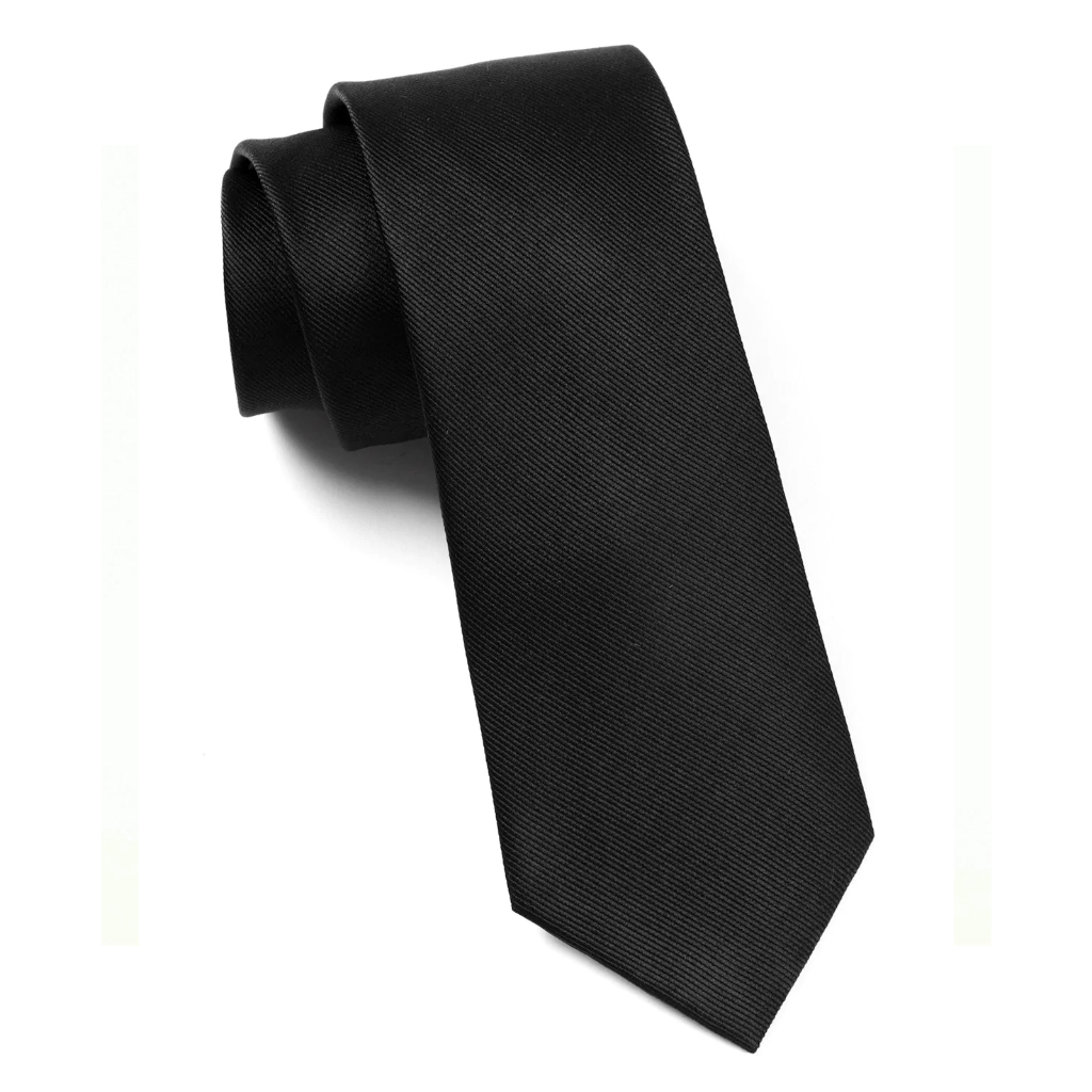 Gravata Slim Luxo Preta Executiva - Envio Imediato