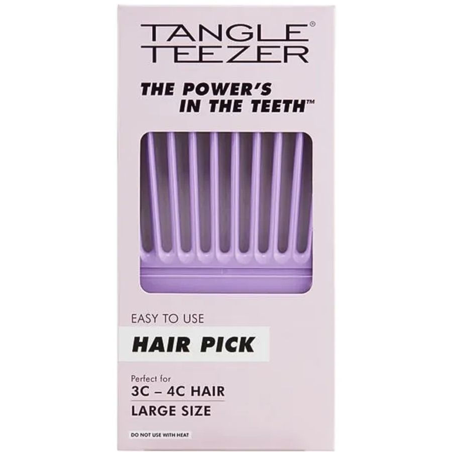 Pente Garfo Hair Pick Large Lilac Para Cabelos 3C E 4C - Tangle Teezer