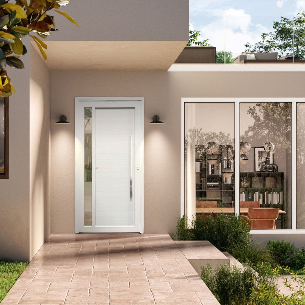 Porta Pivotante Visione PVC Tecplus100 216x130cm Esquerda Brimak