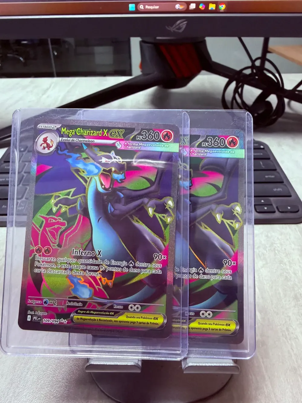 Mega Charizard X ex (109/094) Fogo Fantasmagórico Pokémon TCG — Near Mint, Novo