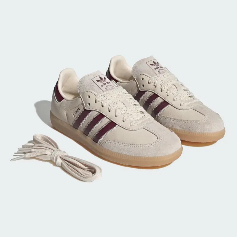 adidas Samba OG Wonder White Shadow Red Gum — 35, Novo