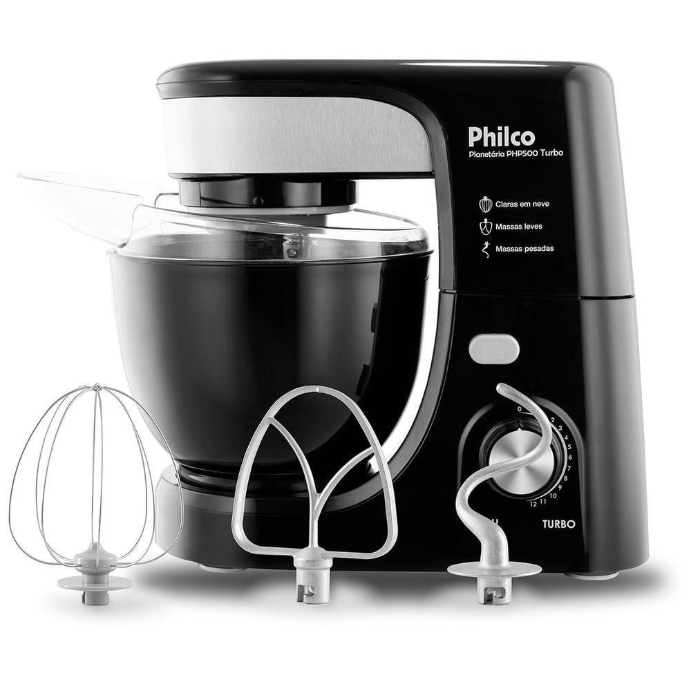 Batedeira Planetária Philco PHP500 4 e 5L 700W 11 Velocidades Preto 220V