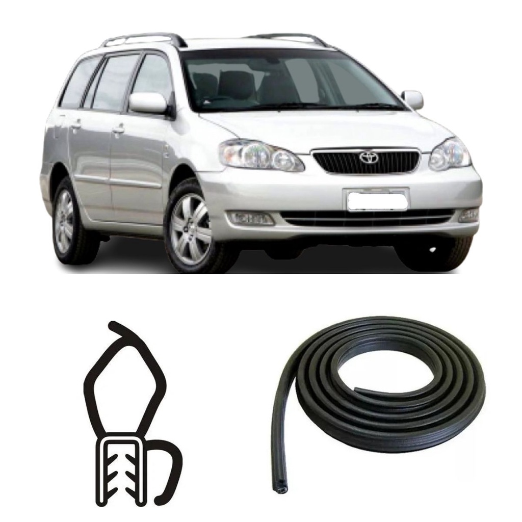 Borracha Do Porta Malas Preta Com Aba Toyota Fielder