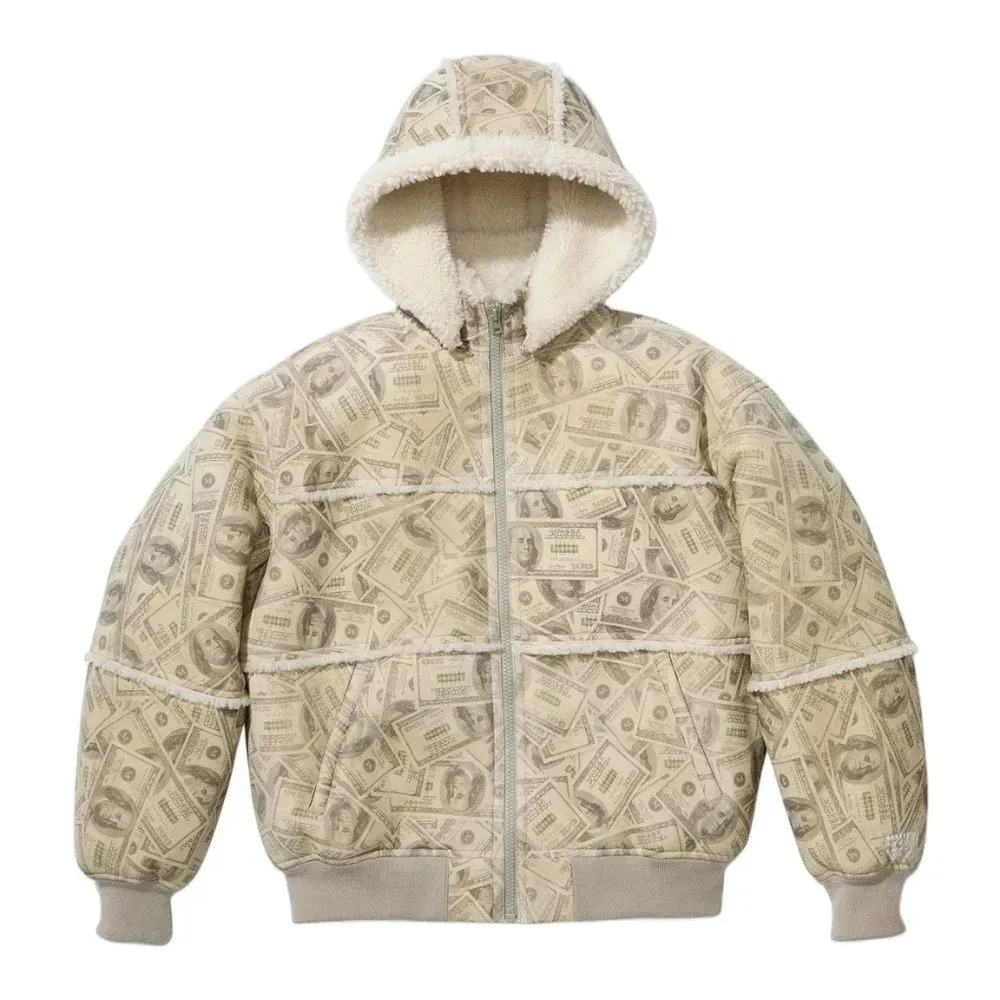 Maison Margiela x Supreme Jaqueta Bomber Shearling Money SS26-W4 — P / G, Novo
