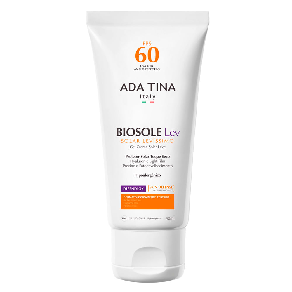 Protetor Solar Ada Tina - Biosole Lev FPS 60 — 40ml